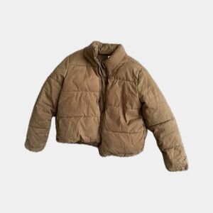 Brandy melville/john galt thick brown bomber jacket/coat